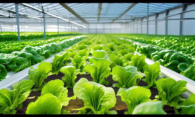 Cultivo de lechuga en una IA generativa en invernadero