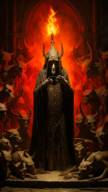 el culto a moloch en un ambiente oscuro 21