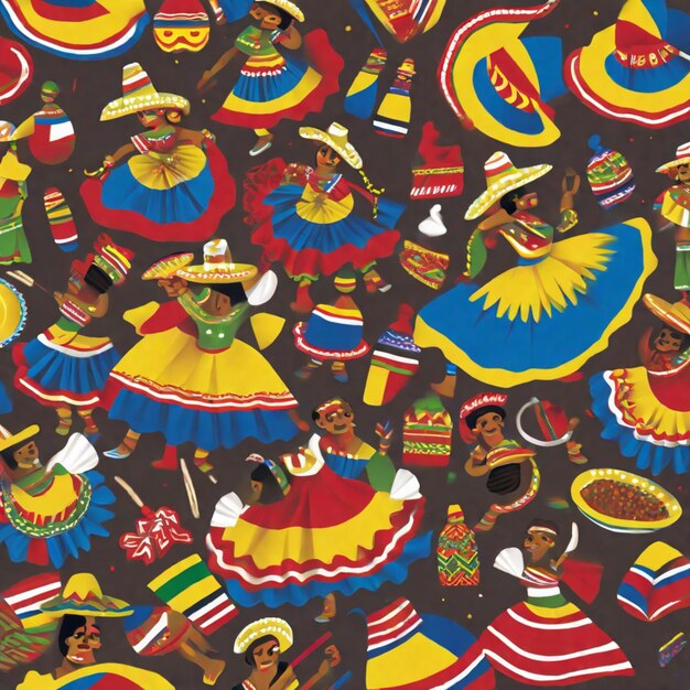 Cultura colombiana vibrante Una fiesta de colores y tradiciones