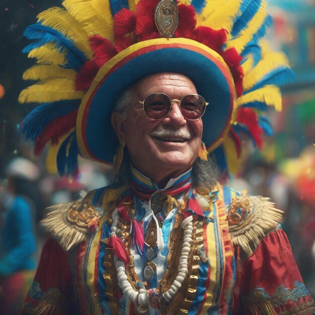 Foto cultura colombiana vibrante uma festa de cores e tradições