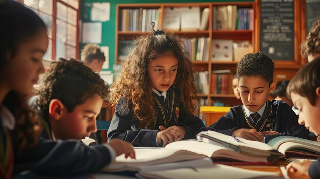 Culturas latinas crianças da escola