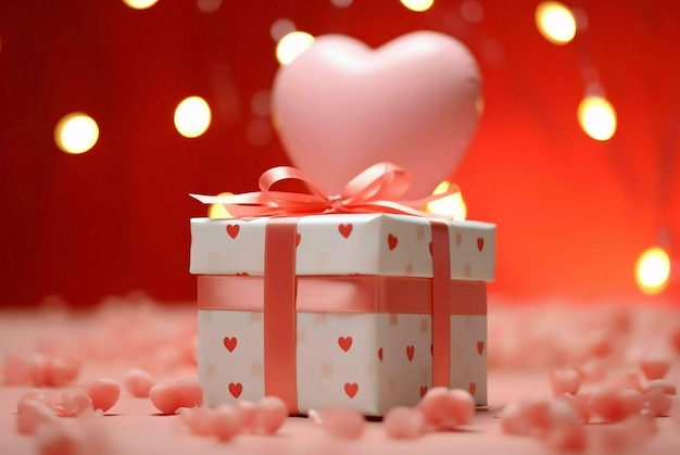 cumpleaños amor paquete rojo objeto corazón rosa aislado compras color fiesta festivo regalo de navidad