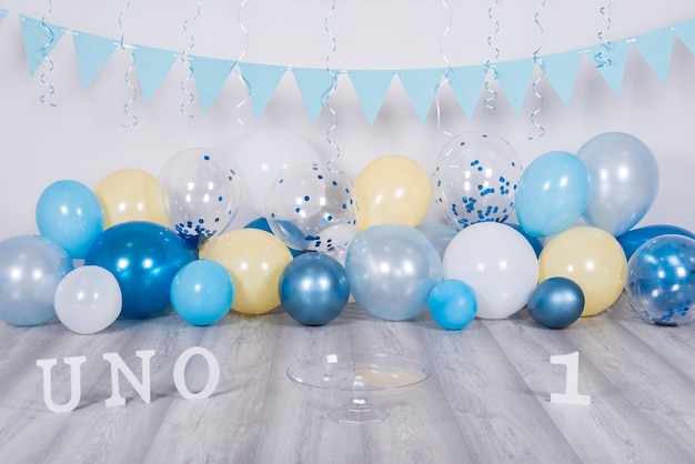 Cumpleaños niños fiesta de baby shower celebración de cumpleaños de niño primer año del bebé ideas para sesión de fotos | Foto Premium Cumpleaños Niños Fiesta De Baby Shower Celebración De Cumpleaños De Niño Primer Año Del Bebé Ideas Para Sesión De Fotos | Foto Premium