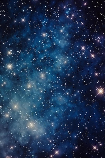 Foto un cúmulo de estrellas azules en el cielo nocturno