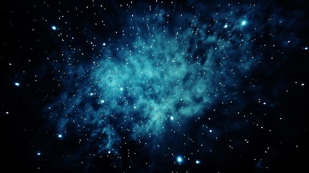 un cúmulo de estrellas azules en el cielo nocturno