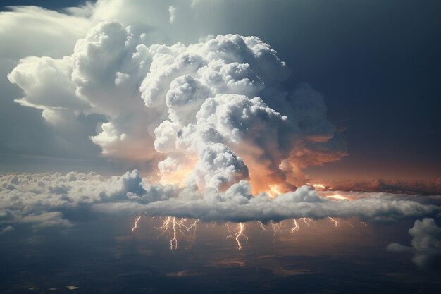 Cumulonimbus-Wolken in Gewittern
