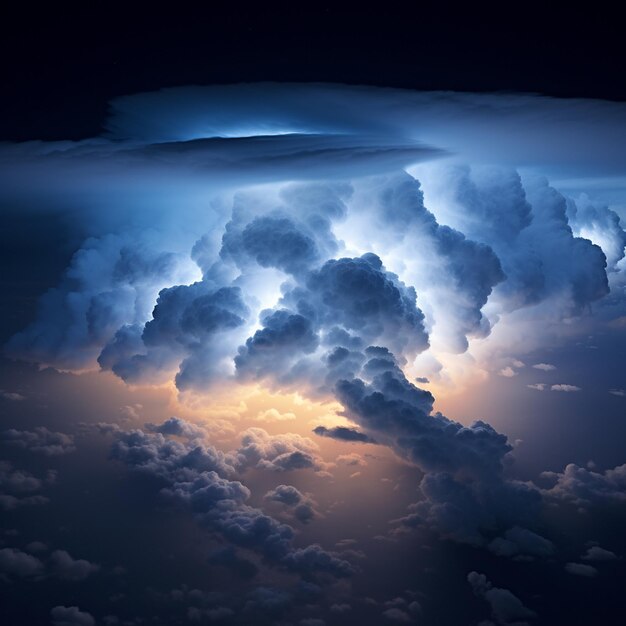 Foto cumulonimbus zenith paisaje de nubes minimalista