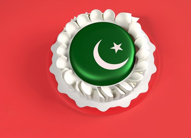 Cup cake con la bandera de Pakistán