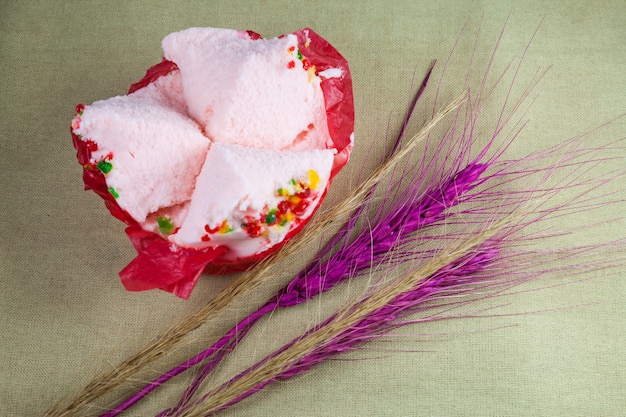 Cup cake o bizcocho de algodón (dulces del Año Nuevo Chino)