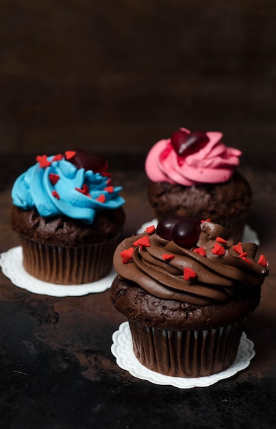 Cupcake com Mini-Hearts