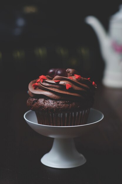 Cupcake com Mini-Hearts