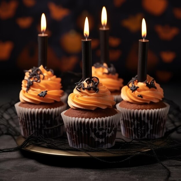 Cupcake-Dekoration für gruseliges Halloween-Design