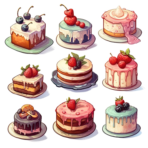 Cupcake-Illustrationsvektoren