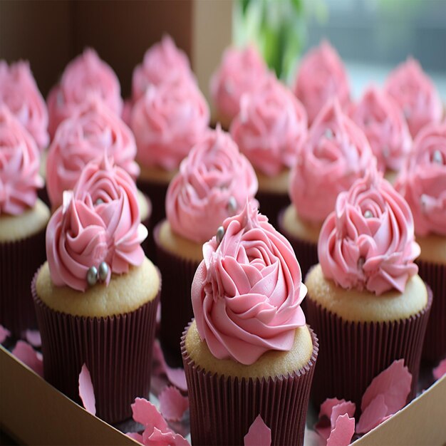 Cupcake mit rosa Glasur