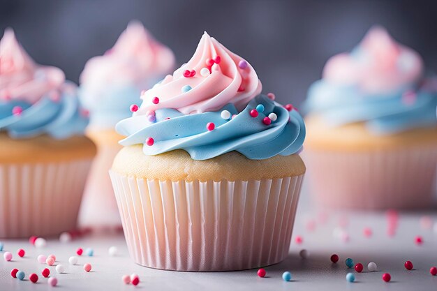 Cupcake mit schönem Hintergrund