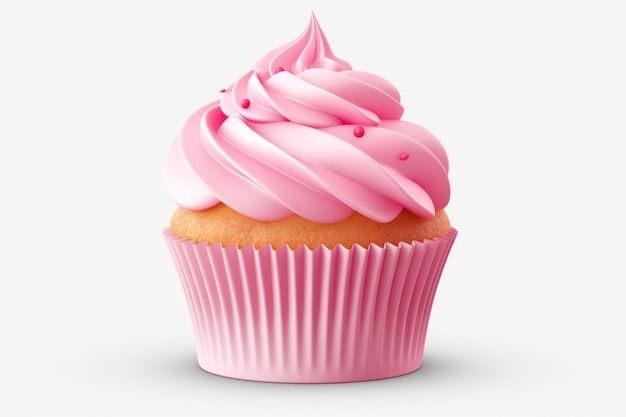 Cupcake rosa isolado em fundo transparente ou branco png ar 32 v 52 Job ID 426672d1e25644b7ba789b0f487005e0