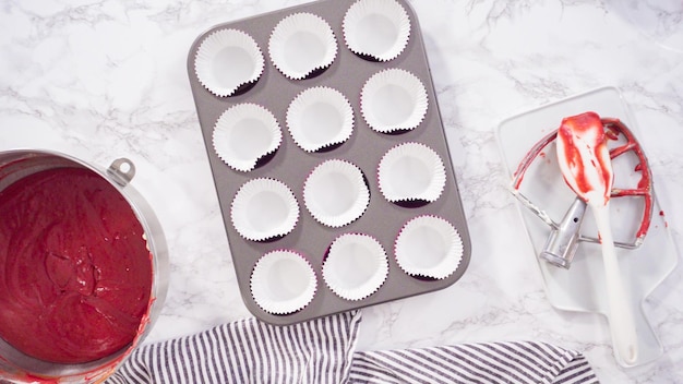 Cupcake de terciopelo rojo