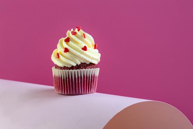 Cupcake de terciopelo rojo