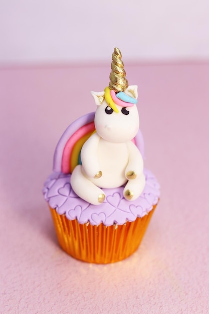 Foto cupcake de unicornio cupcake de unicornio