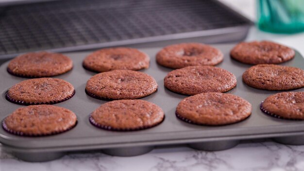 Cupcake vermelho de veludo