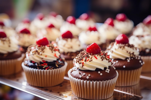 Cupcakes auf einem Dessertbuffet