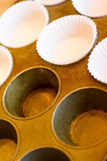 Cupcakes backen in der Kochschule.