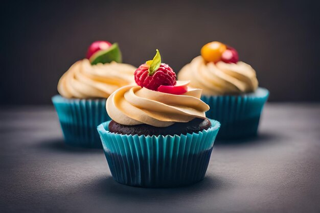 cupcakes coloridos com delicioso