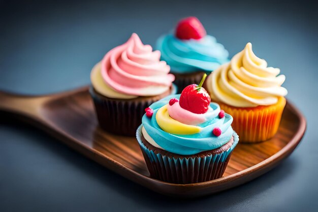 cupcakes coloridos com deliciosos