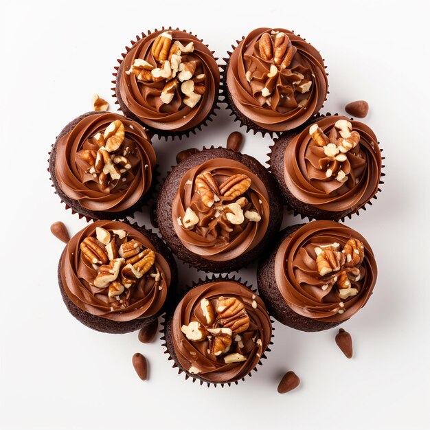 cupcakes de chocolate com chips