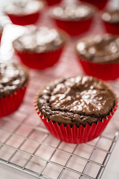 Cupcakes de chocolate com menta