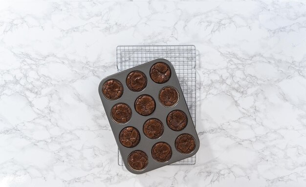 Cupcakes de chocolate com menta