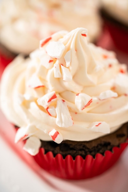 Cupcakes de chocolate com menta