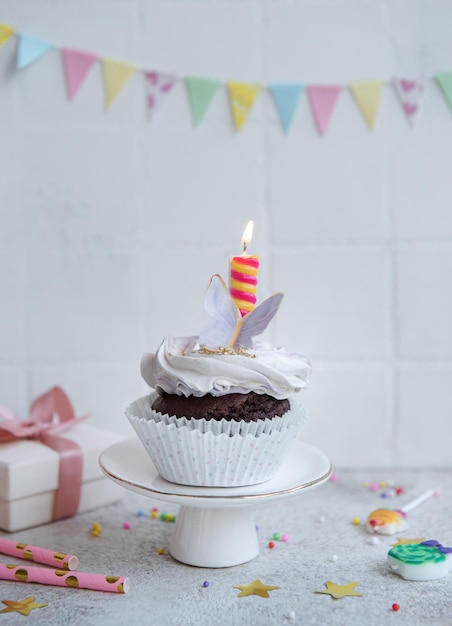 Cupcakes con decoración de mariposas