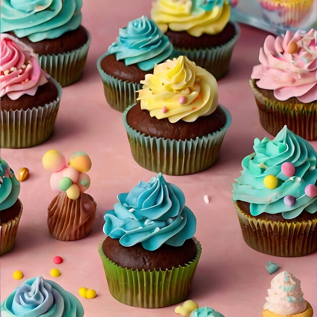 cupcakes deliciosos criados pela IA