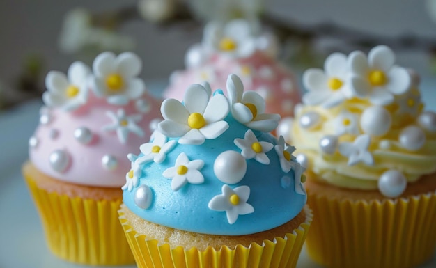 Cupcakes mit Sahne und Sprinkles Cupcakes with icing Cupcakes Mit Sahne