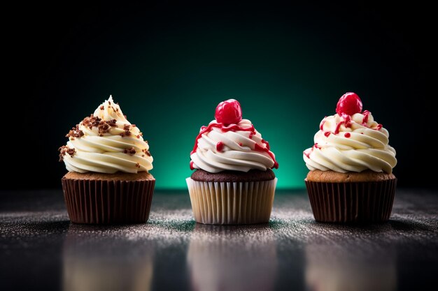 Cupcakes mit weißer Oberfläche