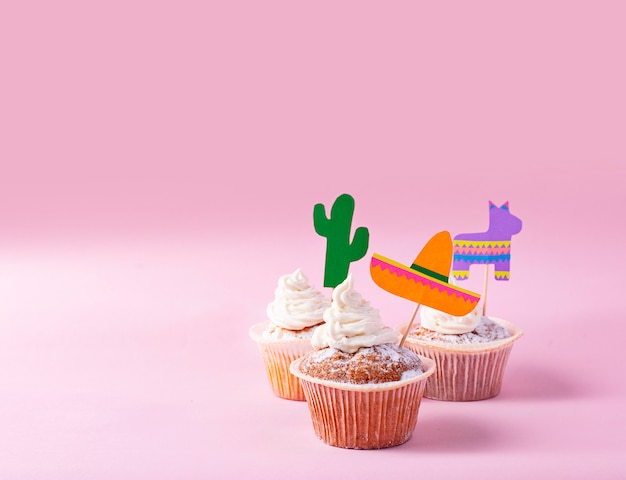 Cupcakes para celebrar a festa mexicana