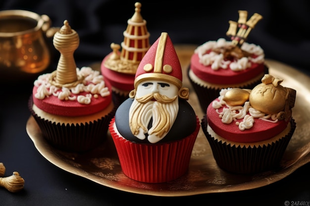 Cupcakes und Süßigkeiten im Sinterklaas-Stil Sinterk