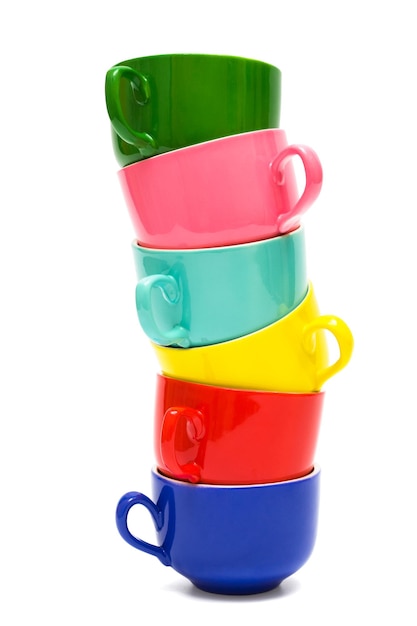 Cups auf weißem Hintergrund