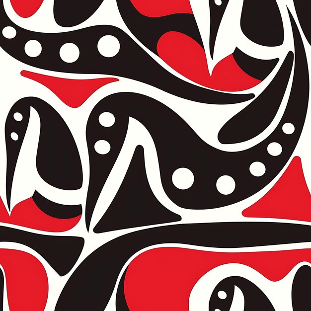 Cupuacu mit Ameisenbäcker-Silhouette und abstraktem Design mit Ab-Muster Fliesen nahtlose Kunst-Tattoo-Tinte