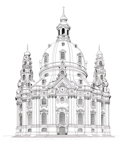 Foto cúpula adornada iglesia de dresde santuarios sintoístas