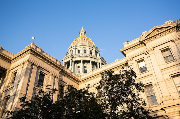 Cúpula cubierta de oro del Capitolio Estatal de Denver