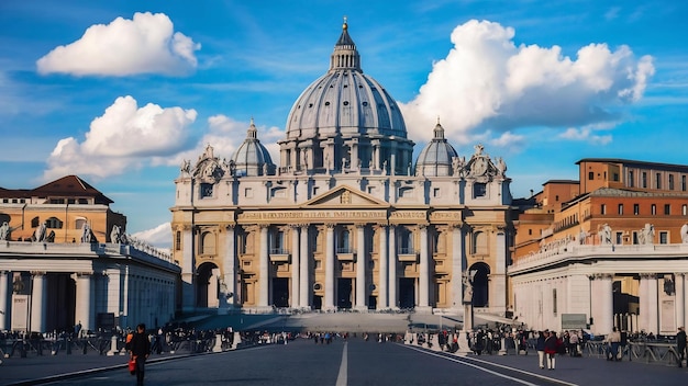 cúpula de la famosa basílica de San Pedro en la ciudad del Vaticano