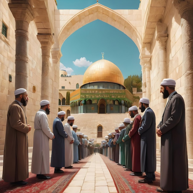 cúpula de la mezquita de la roca al aqsa