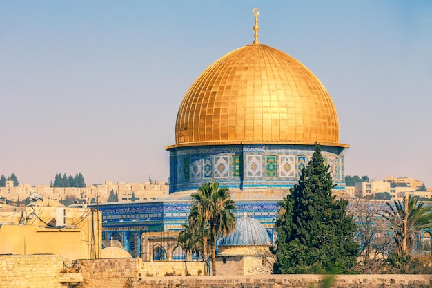 Cúpula de la Roca en el Monte del Templo en Jerusalén Israel