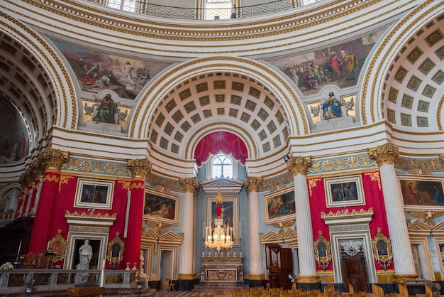 La cúpula de la Rotonda de la Iglesia de la Asunción de Nuestra Señora de Mosta Malta