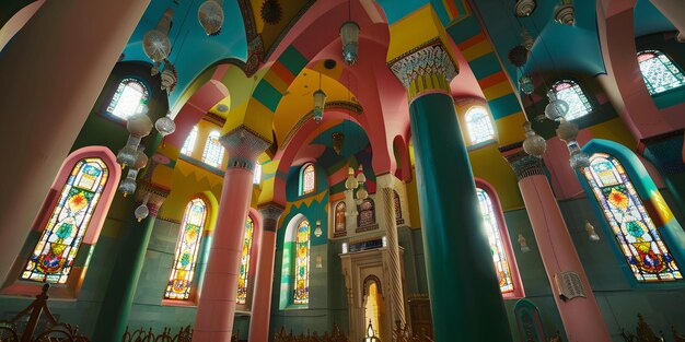 Foto cúpula vibrante da mesquita