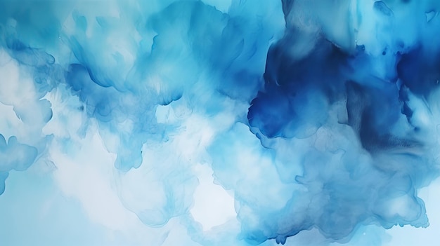 Curiosamente Aquarela sombras nubladas e desfocadas Cloudy Blue Sky Foundation Ilustração gerada pela IA