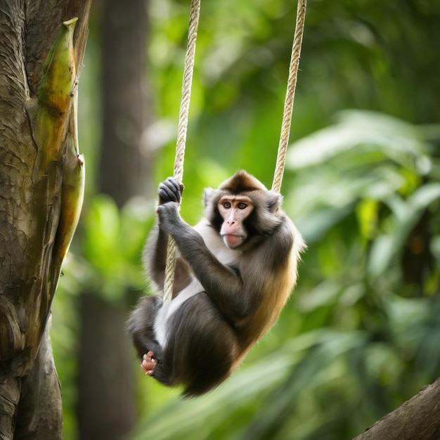 Los curiosos monos, ágiles exploradores del dosel de la selva