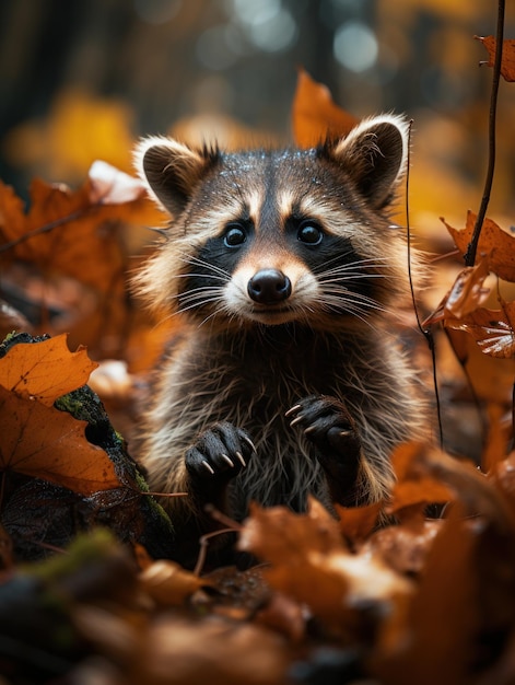 Curious Raccoon Um encontro aventureiro no deserto